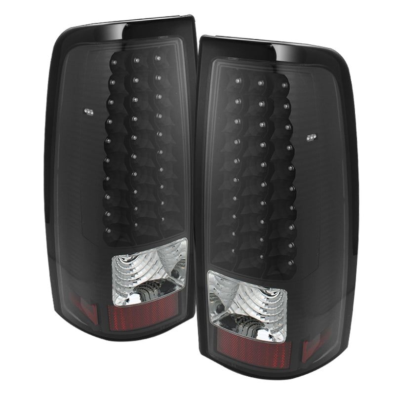 Xtune 03-06 Silverado 1500/2500 (Will Not Fit Stepside) LED Tail Lights Black ALT-ON-CS03-LED-BK-Tail Lights-SPYDER-SPY5008763-SMINKpower Performance Parts