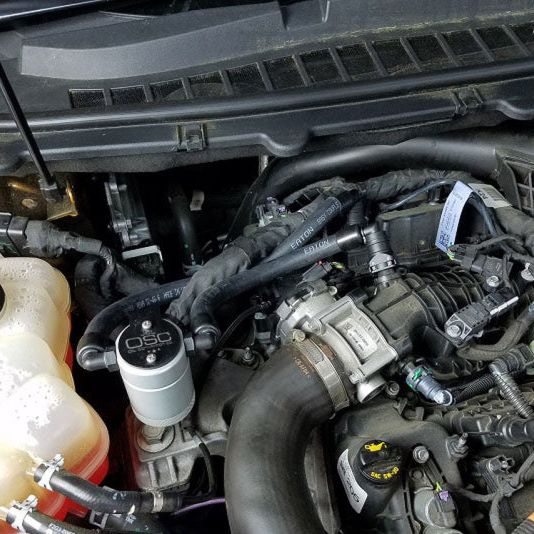 J&L 2015-2023 Ford Edge Sport/ST Passenger Side Oil Separator 3.0 - Clear Anodized-Oil Separators-J&L-JLT3031P-C-SMINKpower Performance Parts