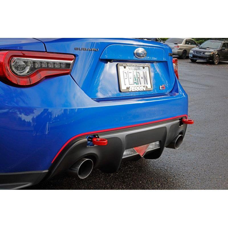 Perrin 13-20 & 2022 Subaru BRZ / 13-16 Scion FRS / 17-20 Toyota 86 Tow Hook Kit (Rear) - Red - SMINKpower Performance Parts PERPSP-BDY-255RD Perrin Performance