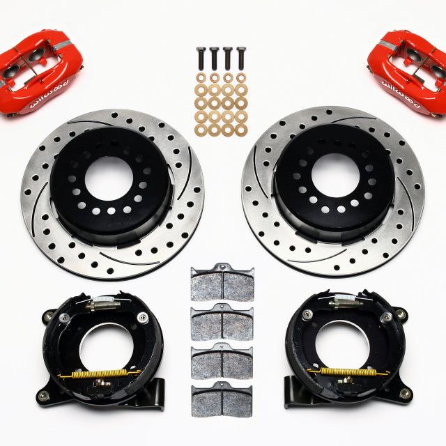 Wilwood Forged Dynalite P/S Park Brake Kit Drilled Red Chevy C-10 2.42 Offset 5-lug - SMINKpower Performance Parts WIL140-10094-DR Wilwood