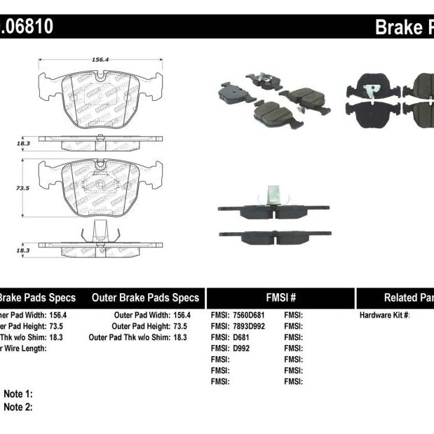 StopTech Performance 00-04 BMW M5 E39 / 00-06 X5 / 03-05 Range Rover HSE Front Brake Pads-Brake Pads - Performance-Stoptech-STO309.06810-SMINKpower Performance Parts
