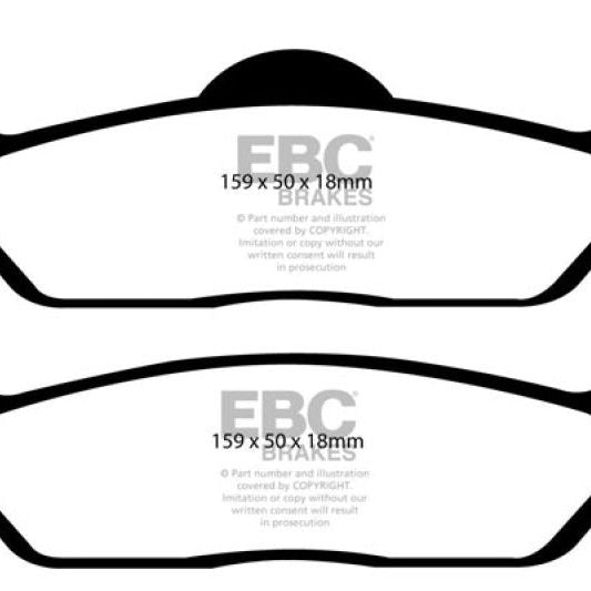 EBC 11 Ford F150 3.5 Twin Turbo (2WD) 6 Lug Greenstuff Rear Brake Pads-Brake Pads - Performance-EBC-EBCDP61697-SMINKpower Performance Parts