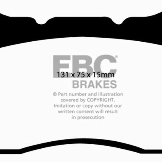 EBC 17-21 Honda Civic Type-R (FK8) Yellowstuff Front Brake Pads-Brake Pads - Performance-EBC-EBCDP41210R-SMINKpower Performance Parts