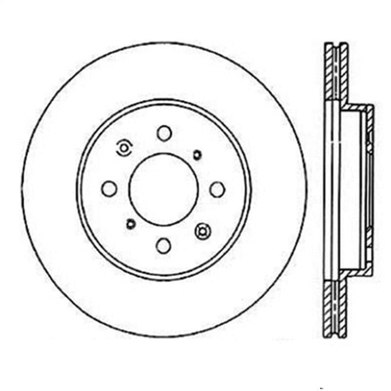 StopTech Power Slot 90-01 Integra (exc. Type R) /90-05 Civic EX/94-95 Civic SI wABS/99-03 Civic SI/-Brake Rotors - Slotted-Stoptech-STO126.40021SL-SMINKpower Performance Parts