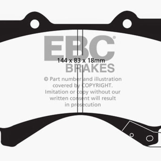 EBC 08+ Lexus LX570 5.7 Greenstuff Front Brake Pads-Brake Pads - Performance-EBC-EBCDP61815-SMINKpower Performance Parts