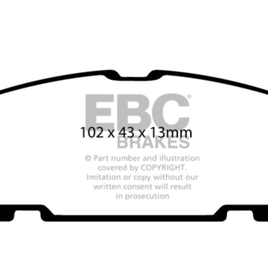 EBC 04-05 Mazda Miata MX5 1.8 (Sports Suspension) Yellowstuff Rear Brake Pads-Brake Pads - Performance-EBC-EBCDP41685R-SMINKpower Performance Parts