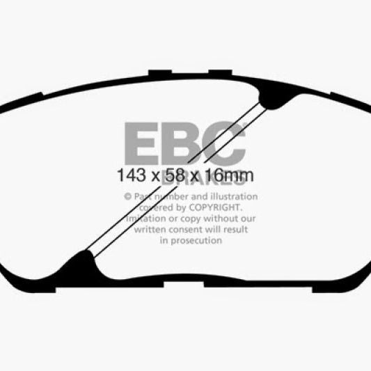 EBC 10 Toyota Sienna 2.7 Greenstuff Front Brake Pads-Brake Pads - Performance-EBC-EBCDP61674-SMINKpower Performance Parts