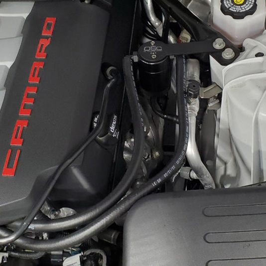 J&amp;L 16-24 Chevrolet Camaro LT1 6.2L Driver Side Oil Separator 3.0 - Black Anodized-Oil Separators-J&L-JLT3081D-B-SMINKpower Performance Parts