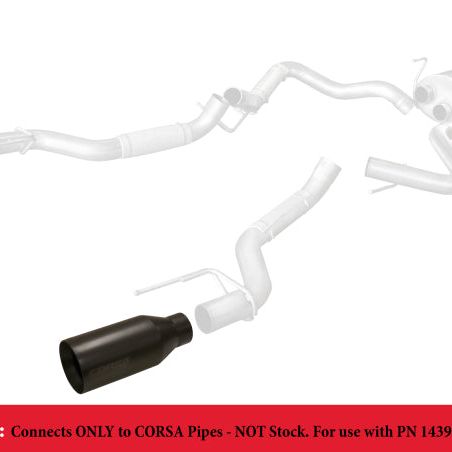 Corsa 2017 Ford F-150 Raptor 3in Inlet / 5in Outlet Black Cerakote Tip Kit (For Corsa Exhaust Only) - SMINKpower Performance Parts COR14051BPC CORSA Performance