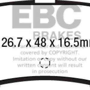 EBC 15+ Ford Mustang 2.3 Turbo Redstuff Rear Brake Pads-Brake Pads - Performance-EBC-EBCDP33041C-SMINKpower Performance Parts