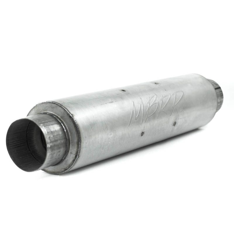 MBRP Universal Quiet Tone Muffler 4in Inlet/Outlet 24in Body 6in Dia 30in Overall Aluminum-Muffler-MBRP-MBRPM1004A-SMINKpower Performance Parts