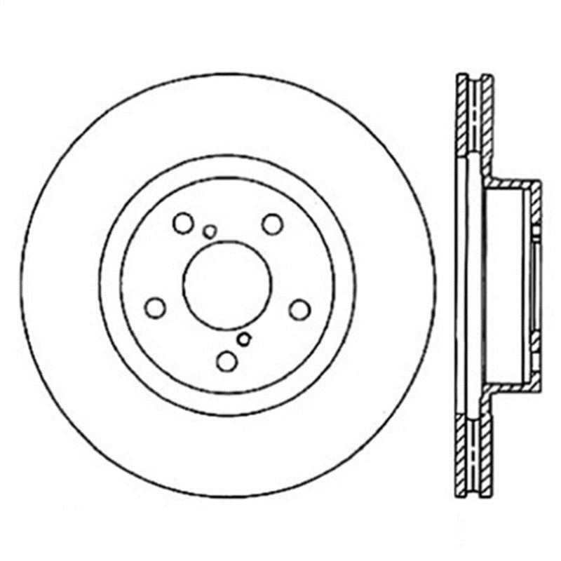 StopTech Power Slot 06-08 Subaru Legacy / 13 Scion FR-S / 13 Subaru BRZ Front Right Slotted Rotor-Brake Rotors - Slotted-Stoptech-STO126.47021SR-SMINKpower Performance Parts