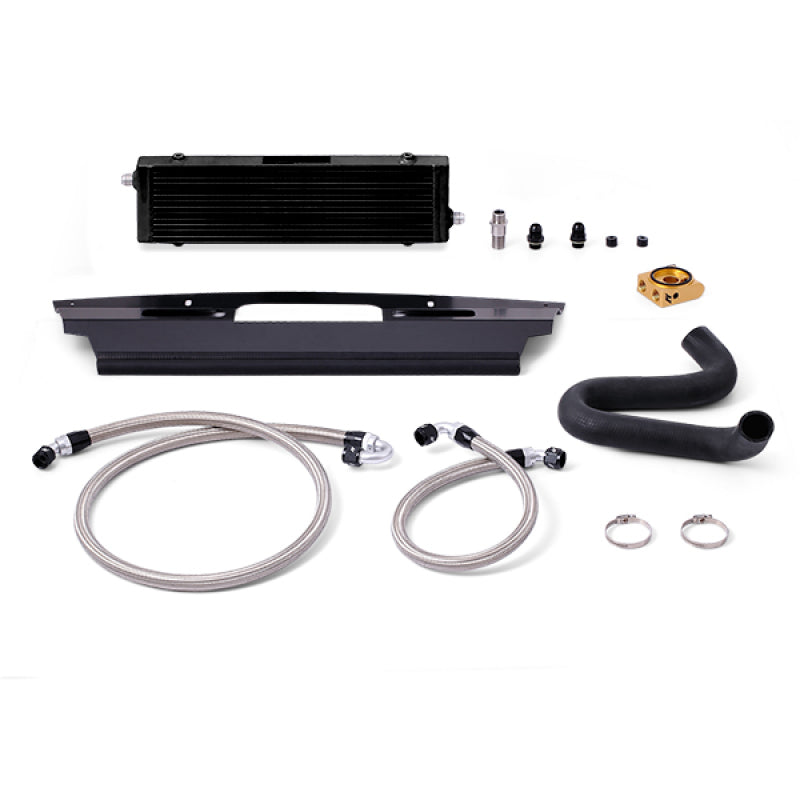 Mishimoto 2015+ Ford Mustang GT Thermostatic Oil Cooler Kit - Black-Oil Coolers-Mishimoto-MISMMOC-MUS8-15TBK-SMINKpower Performance Parts