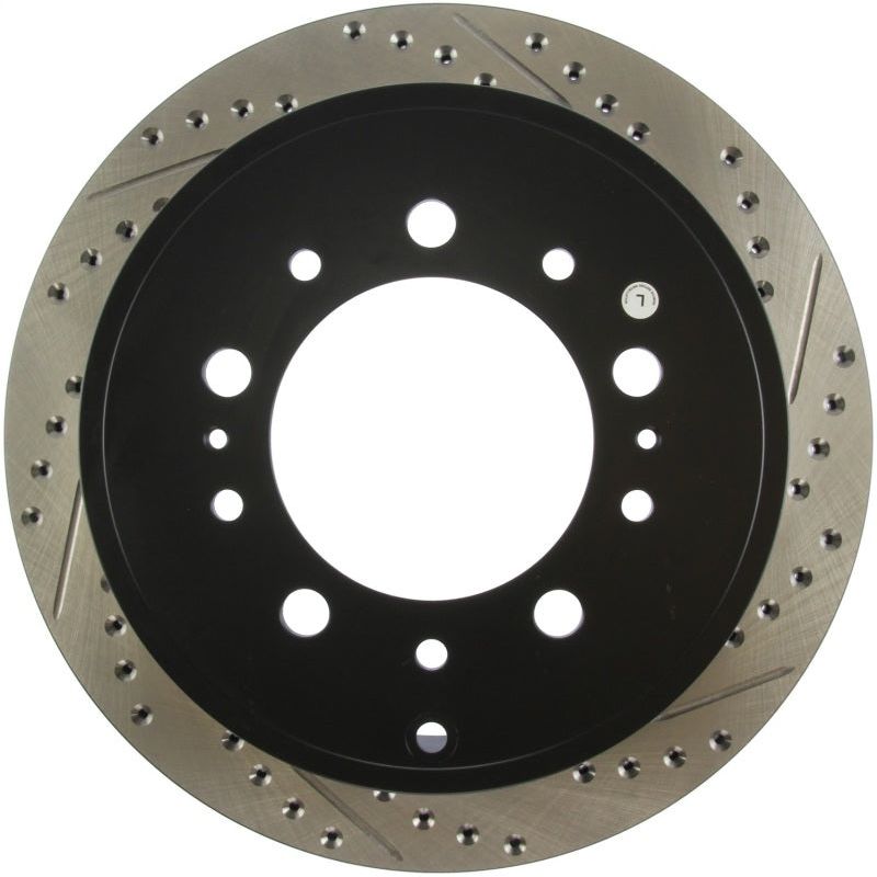 StopTech Slotted & Drilled Sport Brake Rotor-Brake Rotors - Slot & Drilled-Stoptech-STO127.44157L-SMINKpower Performance Parts