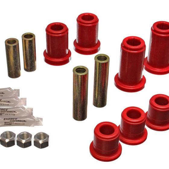 Energy Suspension 01-06 GM Silverado C2500 HD 2WD/K2500 HD 4WD Red Front End Control Arm Bushing Set-Bushing Kits-Energy Suspension-ENG3.3185R-SMINKpower Performance Parts