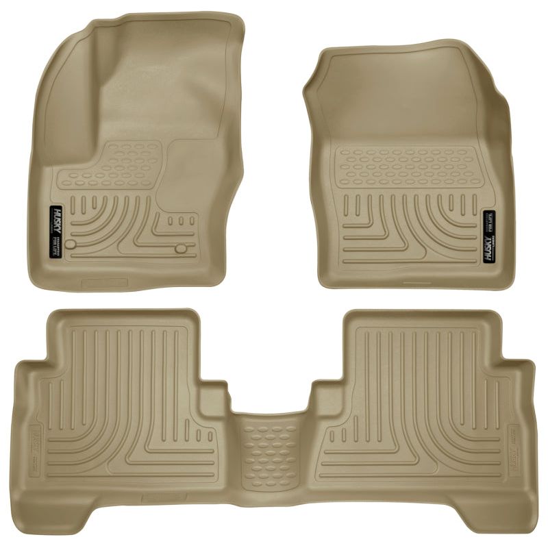 Husky Liners 2013 Ford Escape WeatherBeater Combo Tan Floor Liners-Floor Mats - Rubber-Husky Liners-HSL99743-SMINKpower Performance Parts