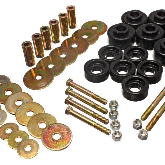 Energy Suspension 97-03 Ford F-100/F-150 2WD/F250 2WD & L-Duty Black Body (Cab) Mount Set-Bushing Kits-Energy Suspension-ENG4.4113G-SMINKpower Performance Parts