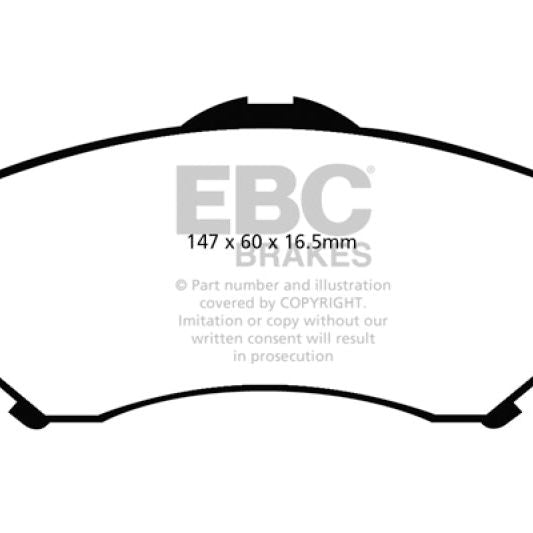 EBC 08-11 Chrysler Town & Country 3.3 Yellowstuff Front Brake Pads-Brake Pads - Performance-EBC-EBCDP41798R-SMINKpower Performance Parts