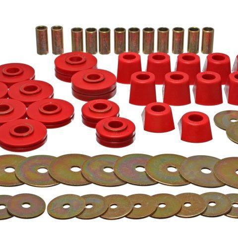 Energy Suspension 67-95 K5 Blazer / 67-70 Denali XL/Suburban/Yukon XL 4WD Red Body (Cab) Mount Set-Bushing Kits-Energy Suspension-ENG3.4110R-SMINKpower Performance Parts