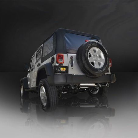 Corsa/dB Jeep 07-11 Wrangler 3.8L/12-14 Wrangler 3.6L Polished Sport Axle-Back Exhaust - SMINKpower Performance Parts COR24412 CORSA Performance