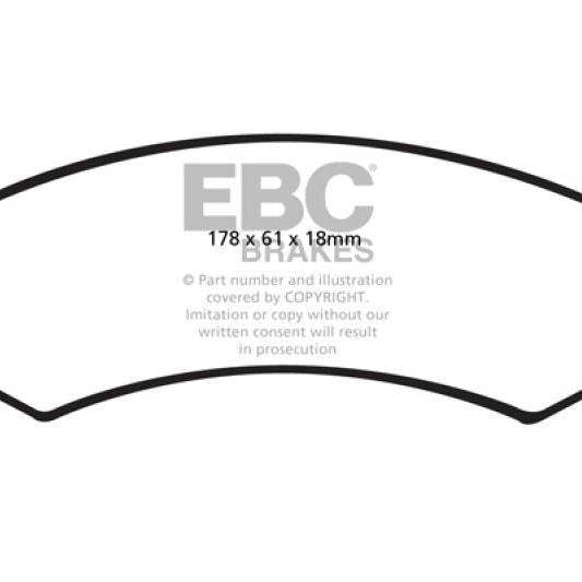 EBC 06-09 Chrysler Aspen 4.7 Yellowstuff Front Brake Pads-Brake Pads - Performance-EBC-EBCDP41738R-SMINKpower Performance Parts