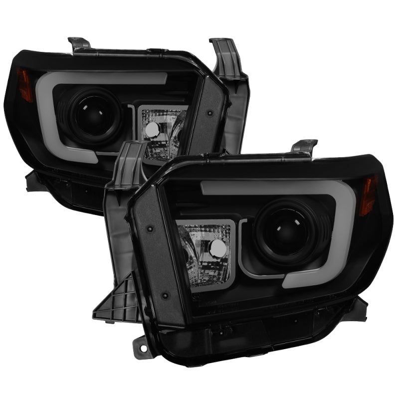 Spyder Toyota Tundra 2014-2016 Projector Headlights Light Bar DRL Black Smoke PRO-YD-TTU14-DRL-BSM-Headlights-SPYDER-SPY5080165-SMINKpower Performance Parts