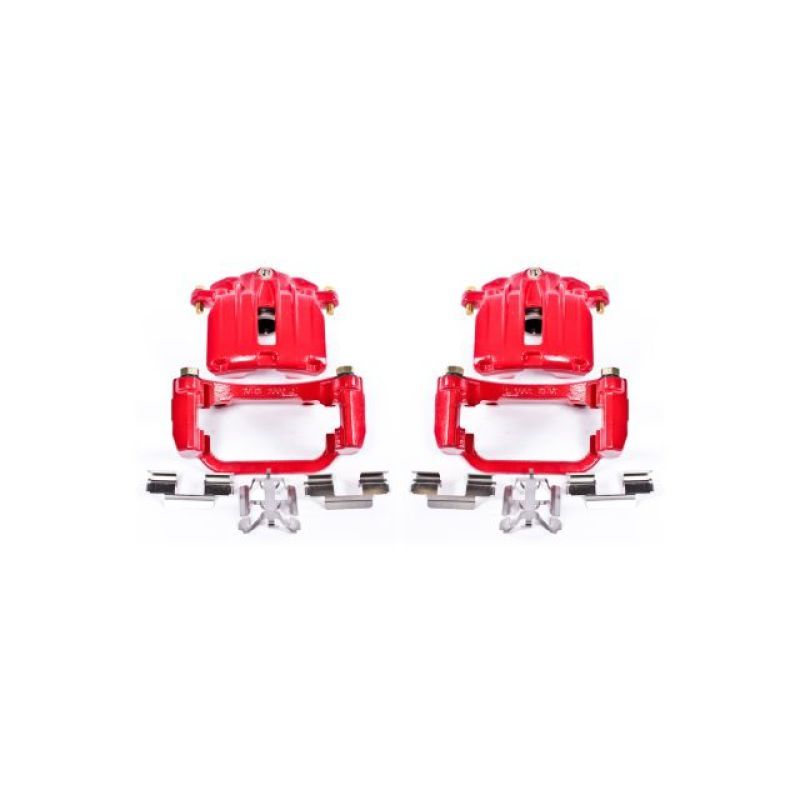 Power Stop 04-05 Cadillac DeVille Rear Red Calipers w/Brackets - Pair-Brake Calipers - Perf-PowerStop-PSBS4854-SMINKpower Performance Parts