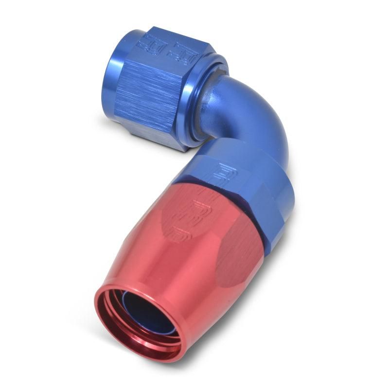 Russell Performance -10 AN Red/Blue 90 Degree Full Flow Hose End - SMINKpower Performance Parts RUS610180 Russell