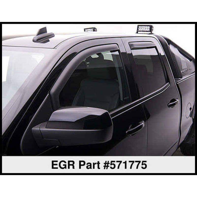 EGR 14+ Chev Silverado/GMC Sierra Crw Cab In-Channel Window Visors - Set of 4 - Matte (571775) - SMINKpower Performance Parts EGR571775 EGR
