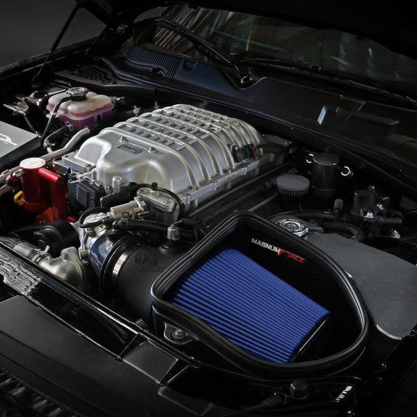aFe 19-23 Dodge Challenger Hellcat V8-6.2L (sc) Magnum FORCE Stage2 Cold Air Intake System w/Pro 5R - SMINKpower Performance Parts AFE54-13076R aFe