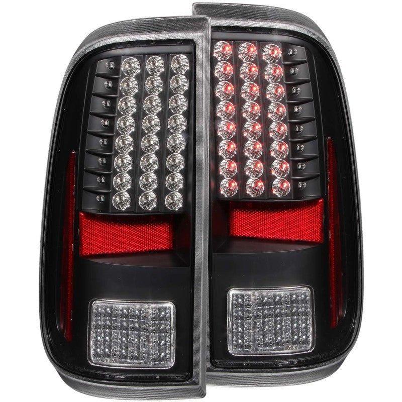 ANZO 2008-2015 Ford F-250 LED Taillights Black-Tail Lights-ANZO-ANZ311127-SMINKpower Performance Parts