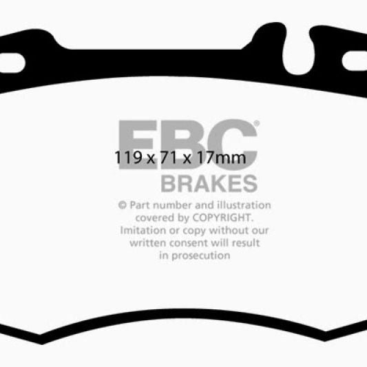 EBC 02-04 Mercedes-Benz C32 AMG (W203) 3.2 Supercharged Redstuff Front Brake Pads-Brake Pads - Performance-EBC-EBCDP31363C-SMINKpower Performance Parts