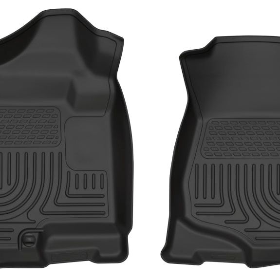 Husky Liners 07-14 Cadillac Escalade ESV/EXT Weatherbeater Black Front Floor Liners-Floor Mats - Rubber-Husky Liners-HSL18201-SMINKpower Performance Parts