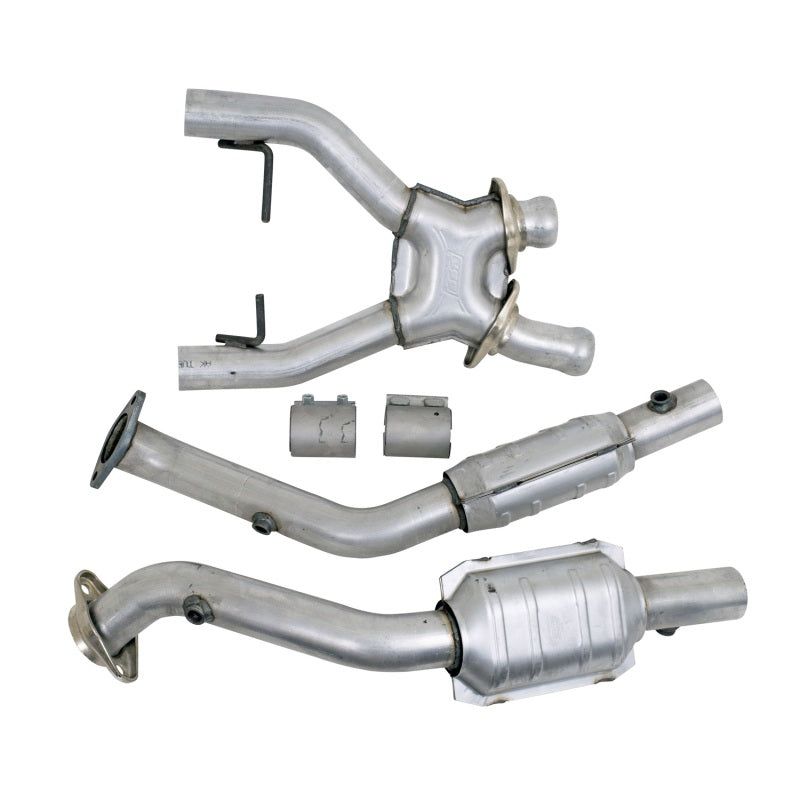 BBK 96-98 Mustang 4.6 Cobra High Flow X Pipe With Catalytic Converters - 2-1/2-Catback-BBK-BBK1618-SMINKpower Performance Parts