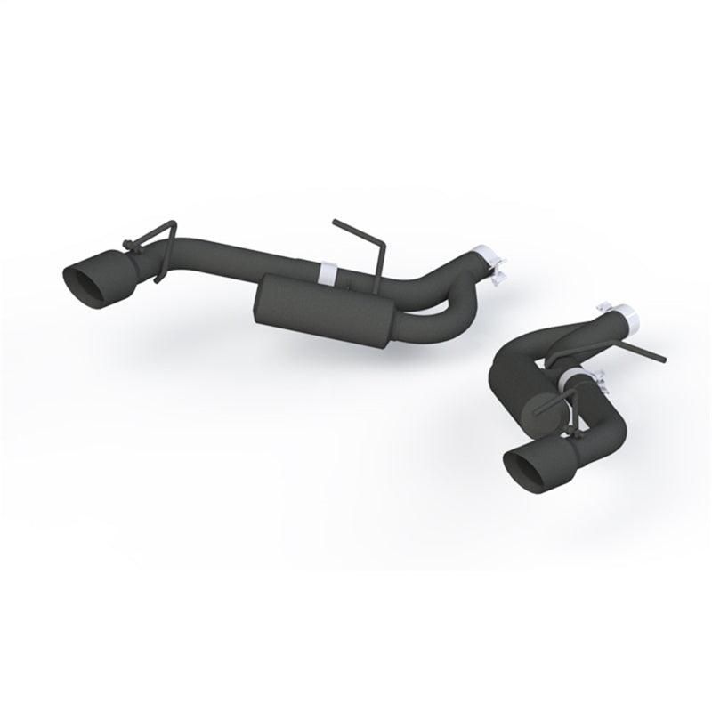 MBRP 16-19 Chevrolet Camaro 2.5in Black Coated Non NPP Axle Back Exhaust System - 4in Dual Wall Tips - SMINKpower Performance Parts MBRPS7038BLK MBRP