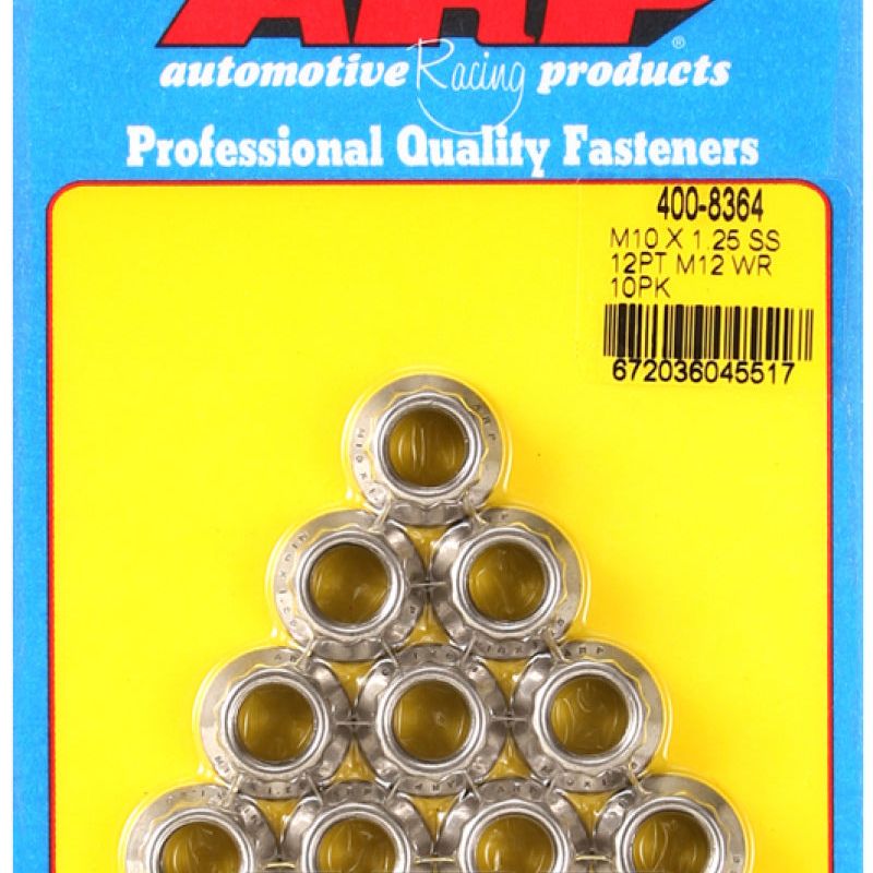 ARP M10 x 1.25 SS 12pt Nut Kit (10/pkg)-Hardware Kits - Other-ARP-ARP400-8364-SMINKpower Performance Parts