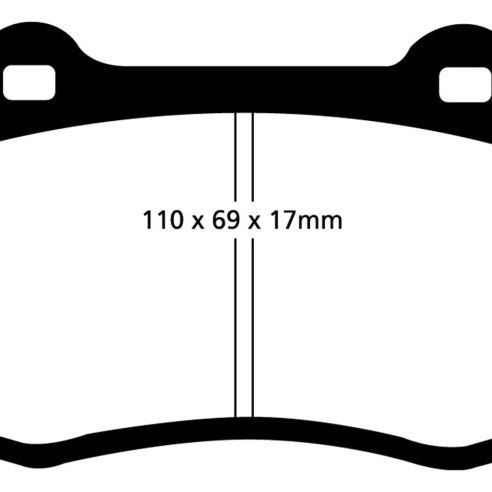 EBC 92-00 Dodge Viper 8.0 Yellowstuff Front Brake Pads-Brake Pads - Performance-EBC-EBCDP41031R-SMINKpower Performance Parts