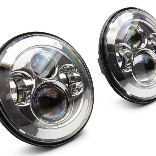 Raxiom 97-18 Jeep Wrangler TJ/JK Axial Series LED Daymaker Headlights- Chrome Housing (Clear Lens) - SMINKpower Performance Parts RAXJ108043 Raxiom