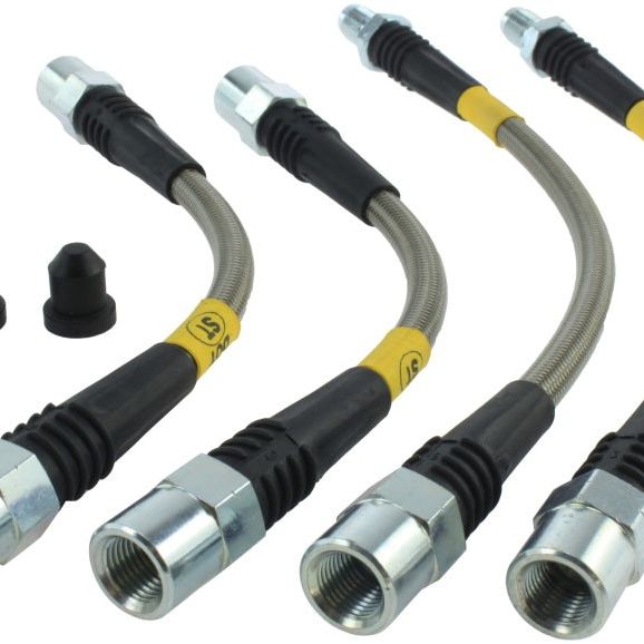 StopTech Audi Rear Stainless Steel Brake Line Kit-Brake Line Kits-Stoptech-STO950.33510-SMINKpower Performance Parts