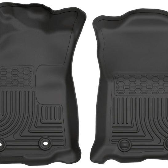 Husky Liners 2016 Toyota Tacoma w/ Auto Trans WeatherBeater Front Black Floor Liners-Floor Mats - Rubber-Husky Liners-HSL13951-SMINKpower Performance Parts