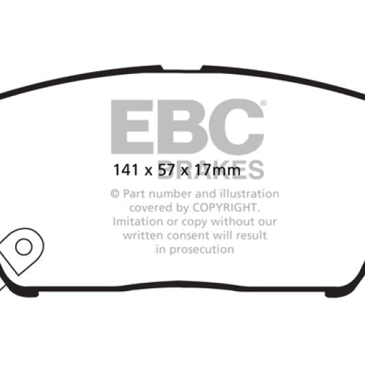 EBC 09+ Hyundai Genesis Coupe 2.0 Turbo Redstuff Front Brake Pads-Brake Pads - Performance-EBC-EBCDP31856C-SMINKpower Performance Parts