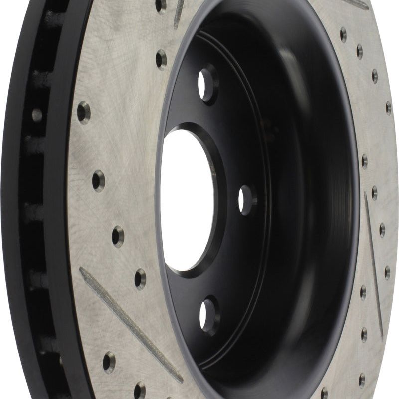 StopTech 11-12 Dodge Durango Sport Drilled & Slotted Front Passenger-Side Brake Rotor-Brake Rotors - Slot & Drilled-Stoptech-STO127.58008R-SMINKpower Performance Parts