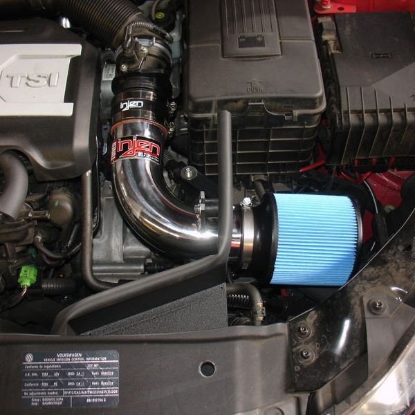 Injen 10-12 VW MK6 GTI 2.0L TSI Black Short Ram Intake w/ Heat Shield-Cold Air Intakes-Injen-INJSP3075BLK-SMINKpower Performance Parts