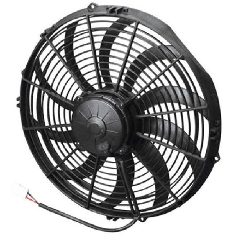 SPAL 1652 CFM 14in High Performance Fan - Pull/Curved (VA08-AP71/LL-53A)-Fans & Shrouds-SPAL-SPL30102042-SMINKpower Performance Parts