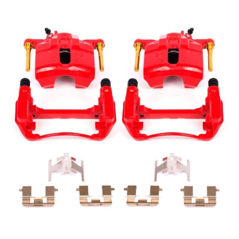 Power Stop 97-99 Acura CL Front Red Calipers w/Brackets - Pair-Brake Calipers - Perf-PowerStop-PSBS1460-SMINKpower Performance Parts