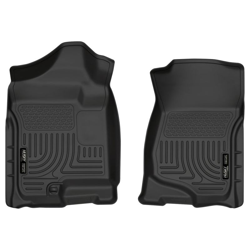 Husky Liners 07-14 Cadillac Escalade ESV/EXT Weatherbeater Black Front Floor Liners-Floor Mats - Rubber-Husky Liners-HSL18201-SMINKpower Performance Parts