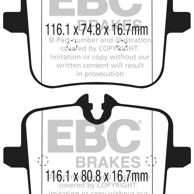 EBC 2018+ BMW M5 4.4TT (F90) Redstuff Rear Brake Pads-Brake Pads - Performance-EBC-EBCDP32320C-SMINKpower Performance Parts