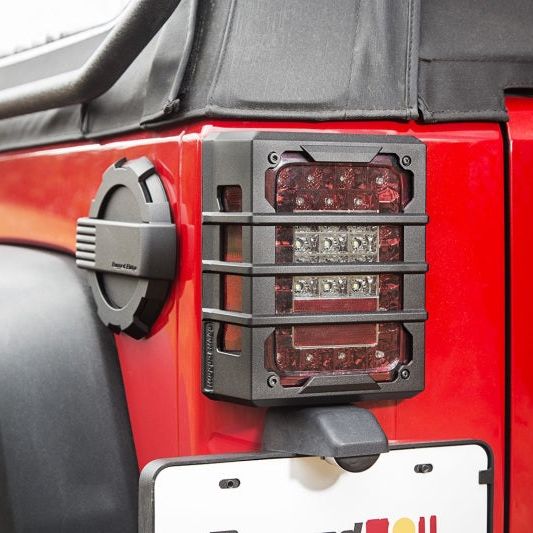 Rugged Ridge 07-18 Jeep Wrangler JK Black Elite Tail Light Guards-Light Covers and Guards-Rugged Ridge-RUG11226.05-SMINKpower Performance Parts