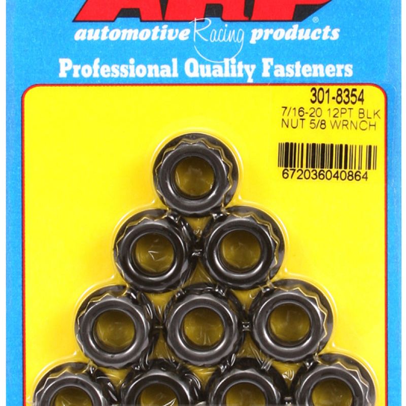 ARP 7/16-20 5/8 Socket 12 pt Nut Kit - SMINKpower Performance Parts ARP301-8354 ARP