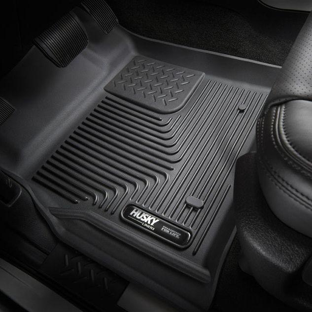 Husky Liners 07-12 GM Silverado/Tahoe/Suburban/Escalade X-Act Contour Black Floor Liners (2nd Seat)-Floor Mats - Rubber-Husky Liners-HSL53201-SMINKpower Performance Parts